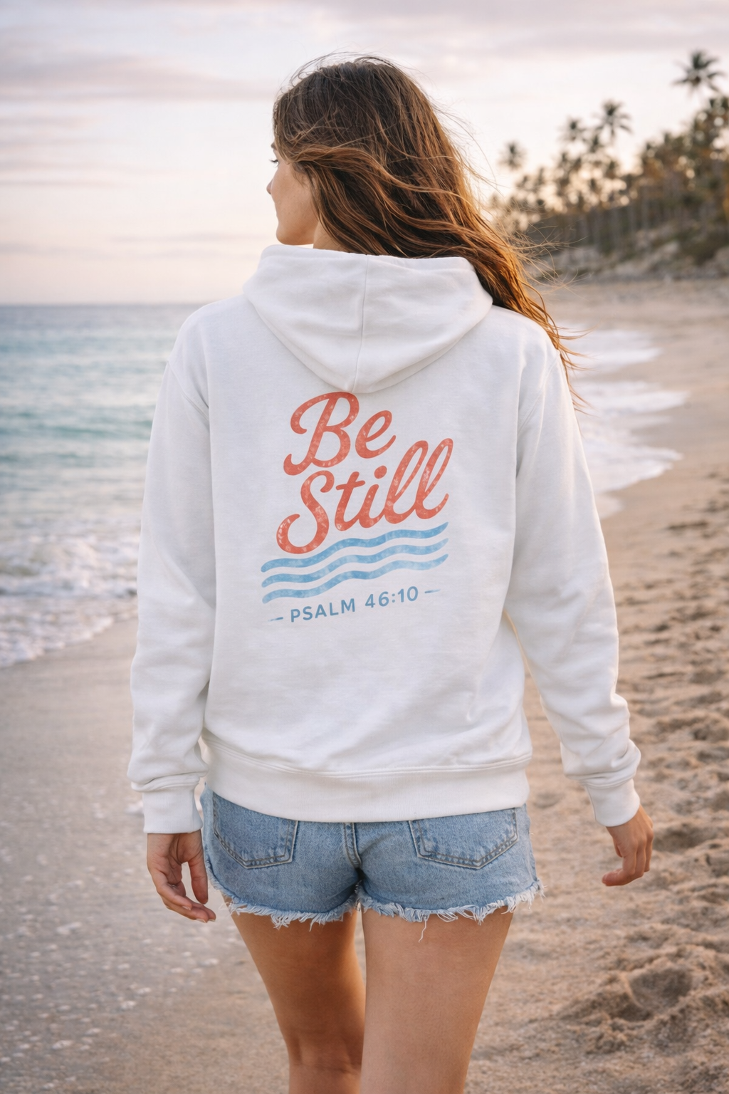 Unisex “Be Still” Christian Hoodie — Verse Psalm 46:10 Pullover