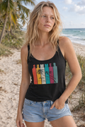Summer Palm Crop Tank — Women's Spaghetti Strap Summer Tank Top
