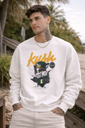 "Kush" Wolf Urban Graphic Sweatshirt — Smoker's Streetwear Crewneck