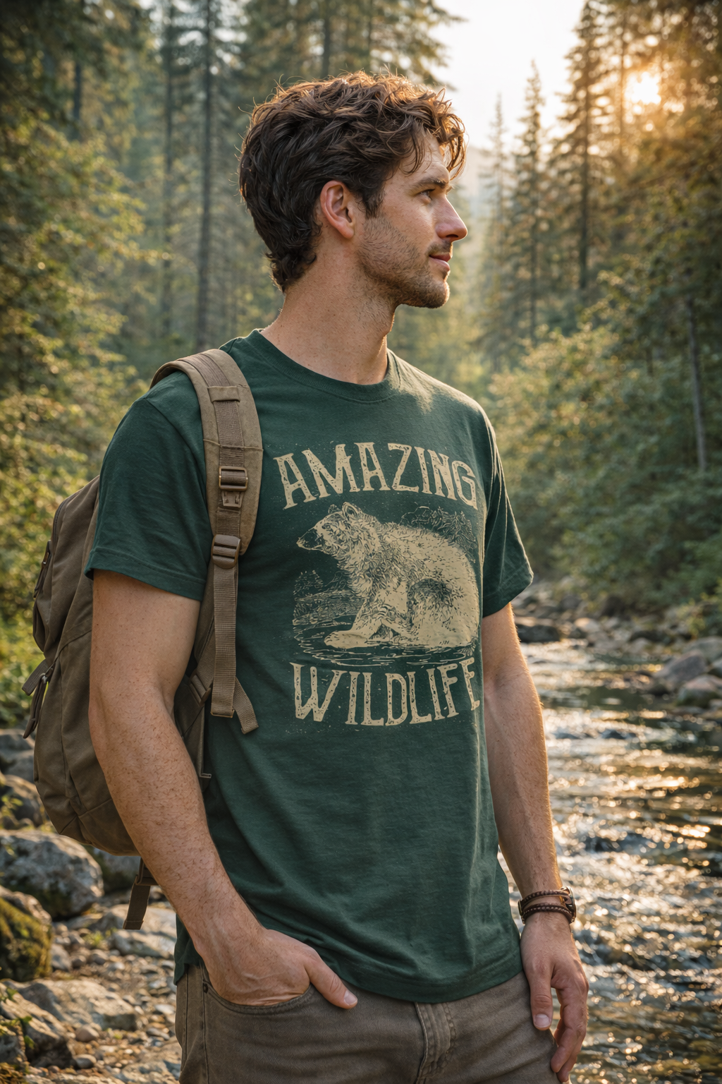 Amazing Wildlife Tee — Vintage Bear Graphic Oversized T‑Shirt