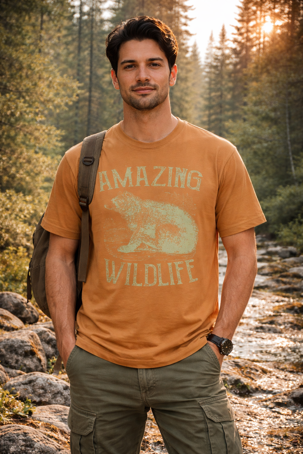 Amazing Wildlife Tee — Vintage Bear Graphic Oversized T‑Shirt