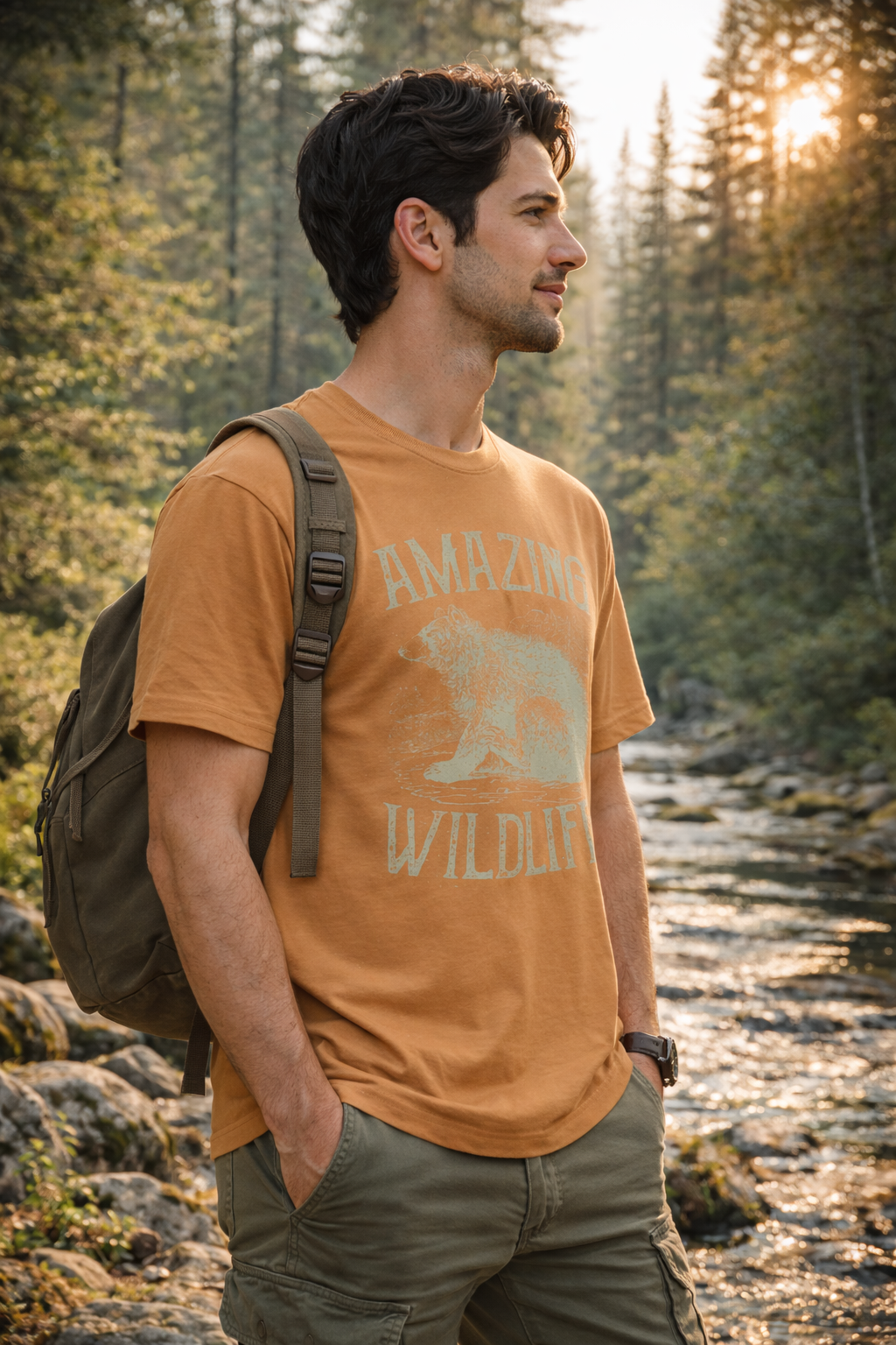 Amazing Wildlife Tee — Vintage Bear Graphic Oversized T‑Shirt