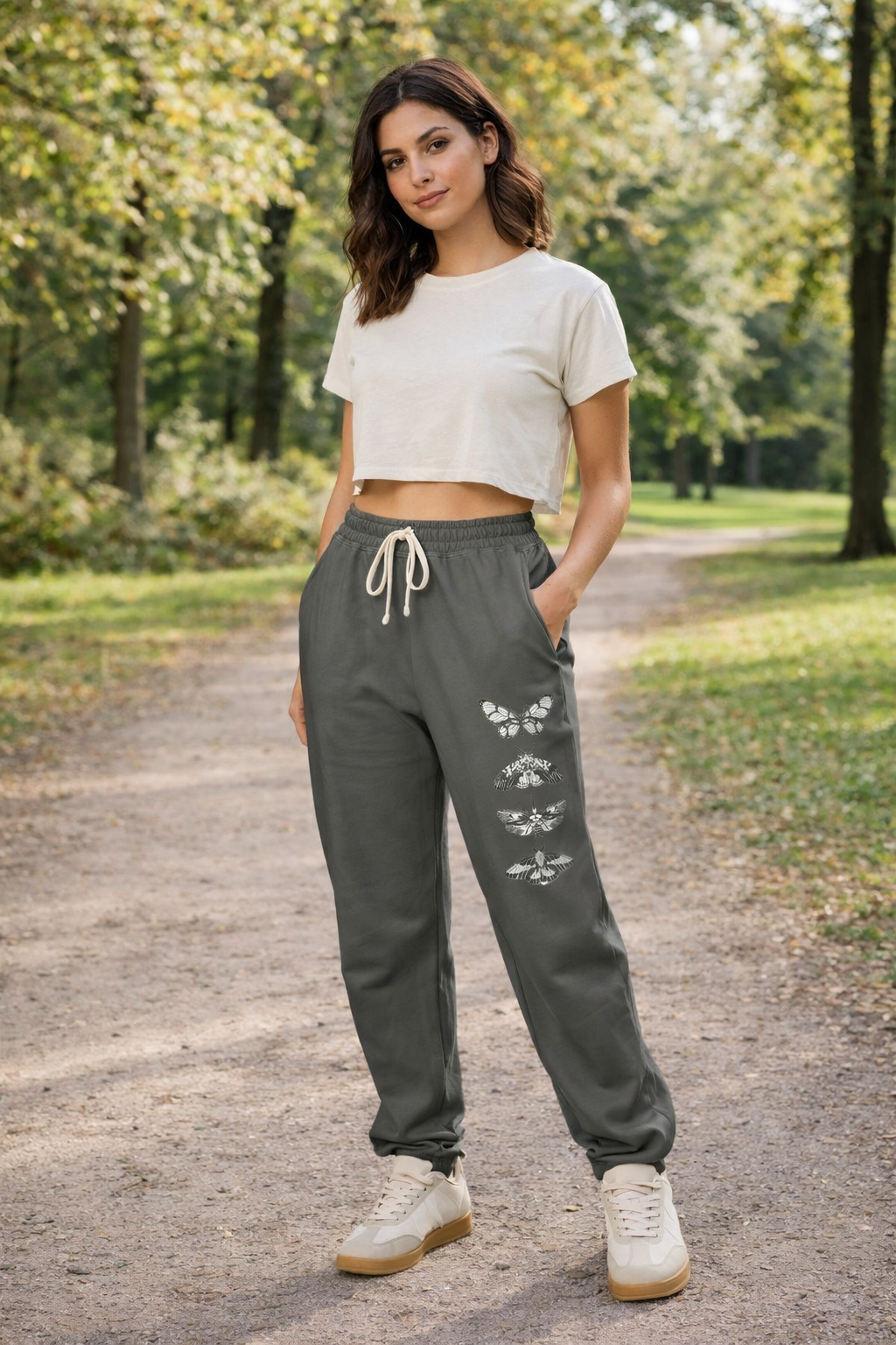 Butterfly Stack Sweatpants — Garment-Dyed Comfort Colors Fleece Joggers