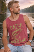 Catch and Release Fishing Tank Top — Vintage Angler Graphic