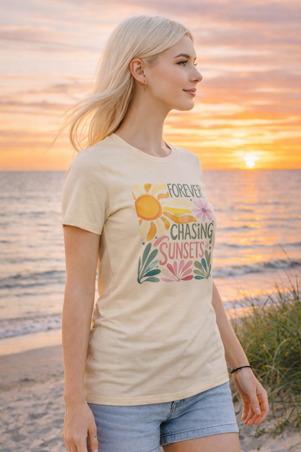 Forever Chasing Sunsets Women's Graphic Tee