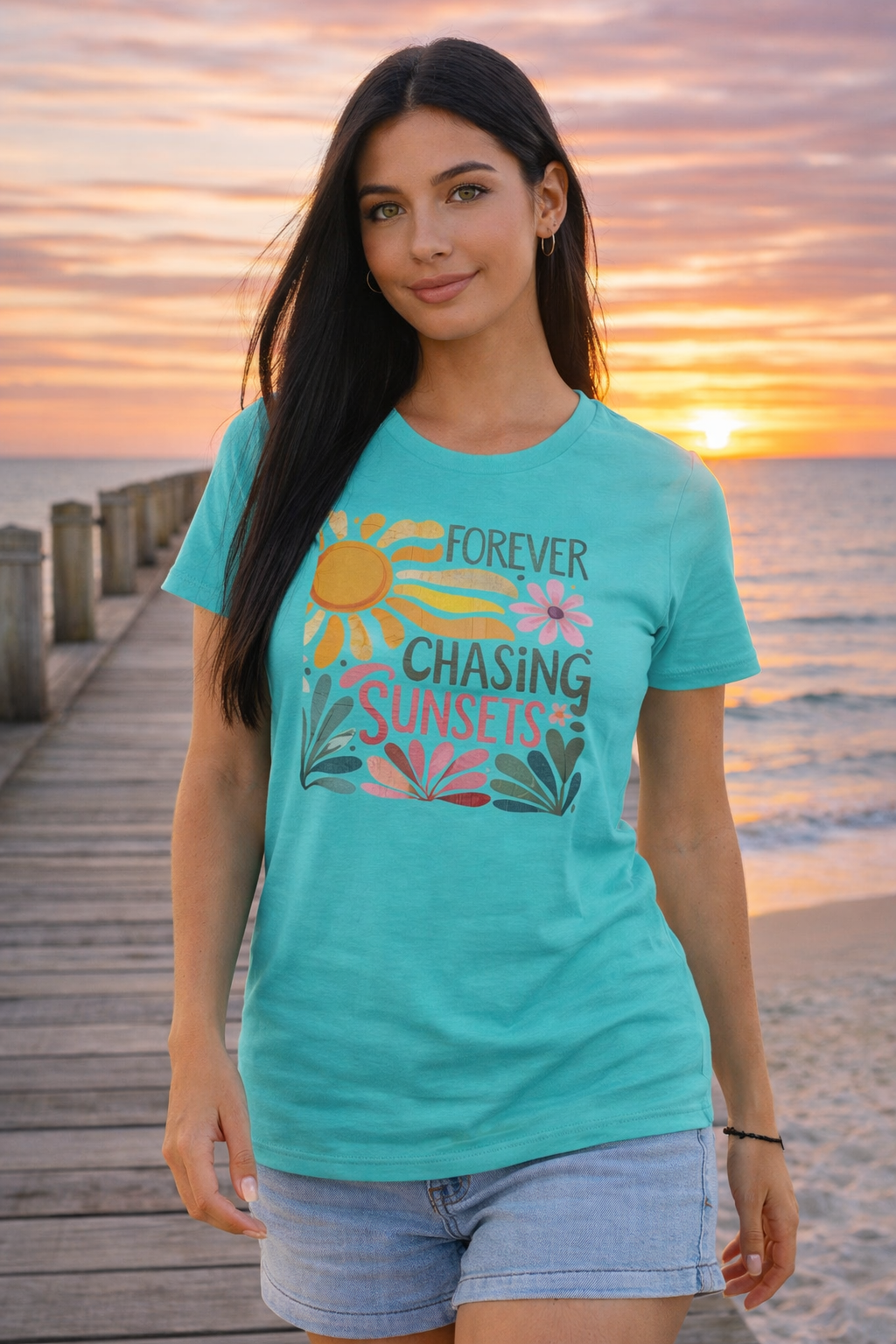 Forever Chasing Sunsets Women's Graphic Tee