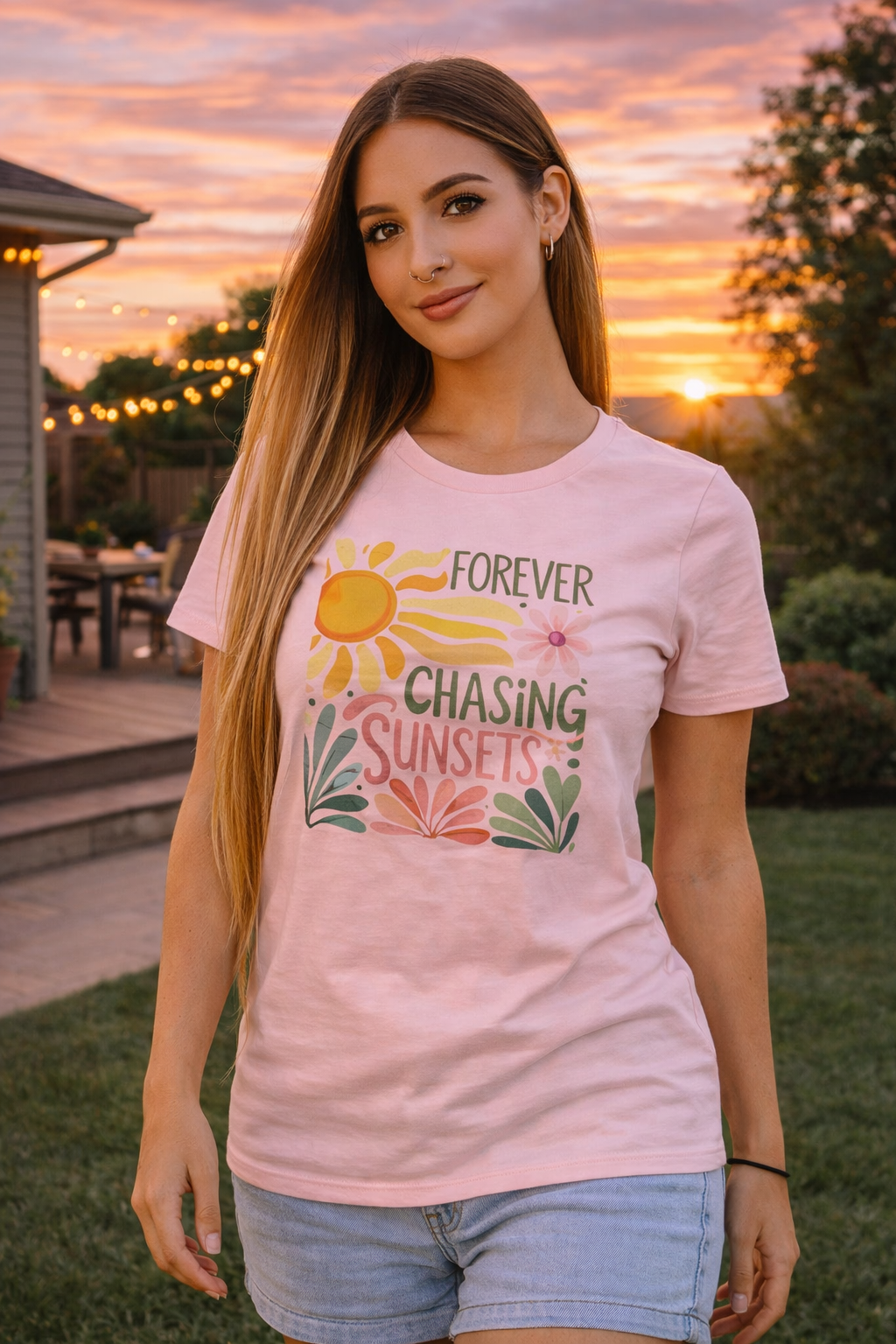 Forever Chasing Sunsets Women's Graphic Tee