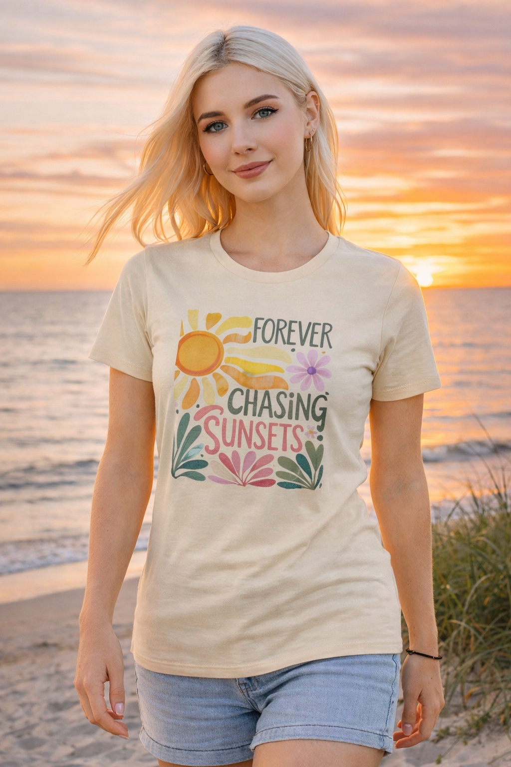 Forever Chasing Sunsets Women's Graphic Tee