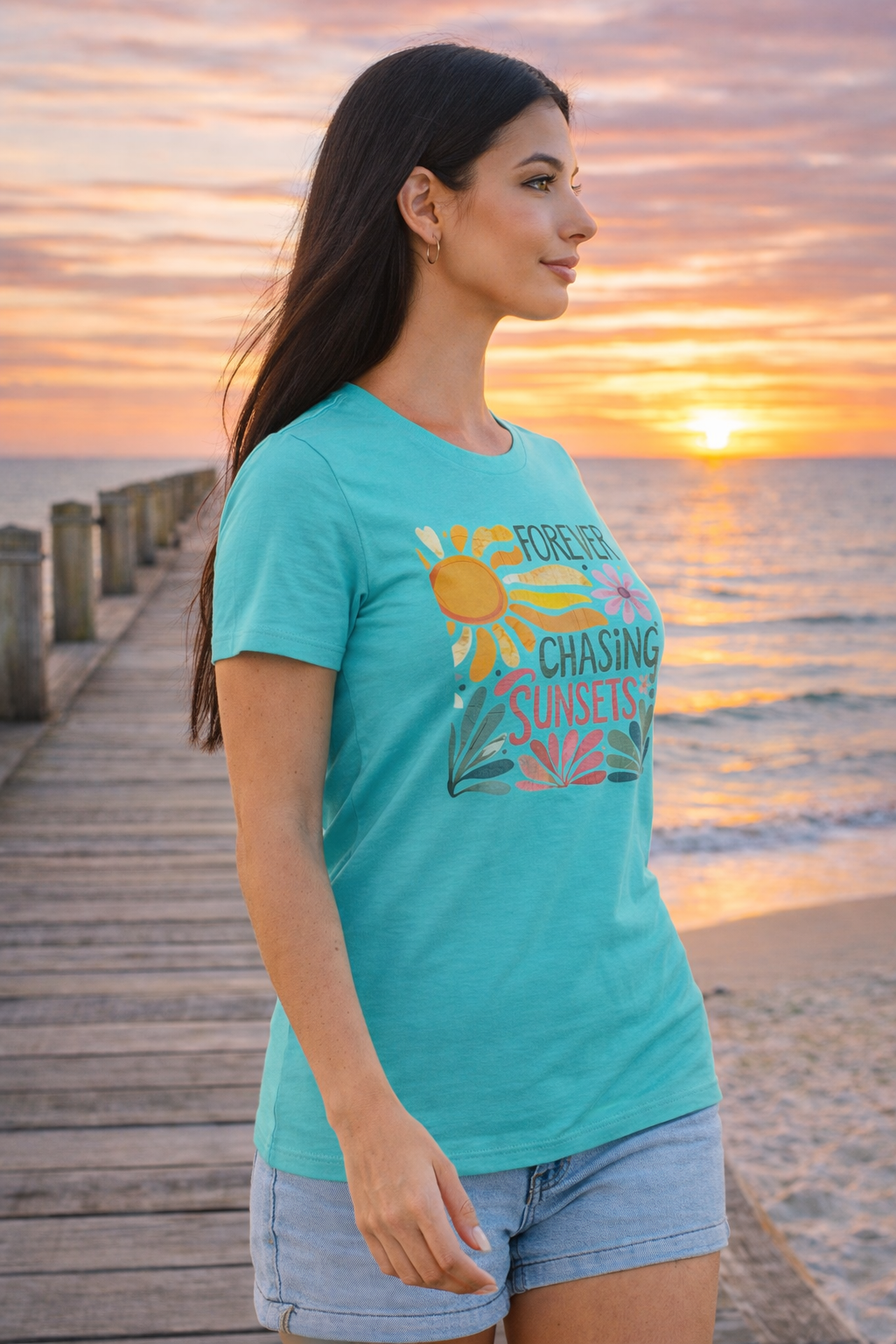 Forever Chasing Sunsets Women's Graphic Tee