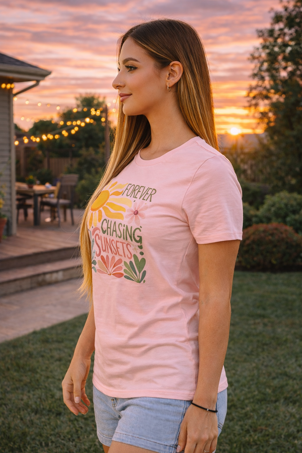 Forever Chasing Sunsets Women's Graphic Tee