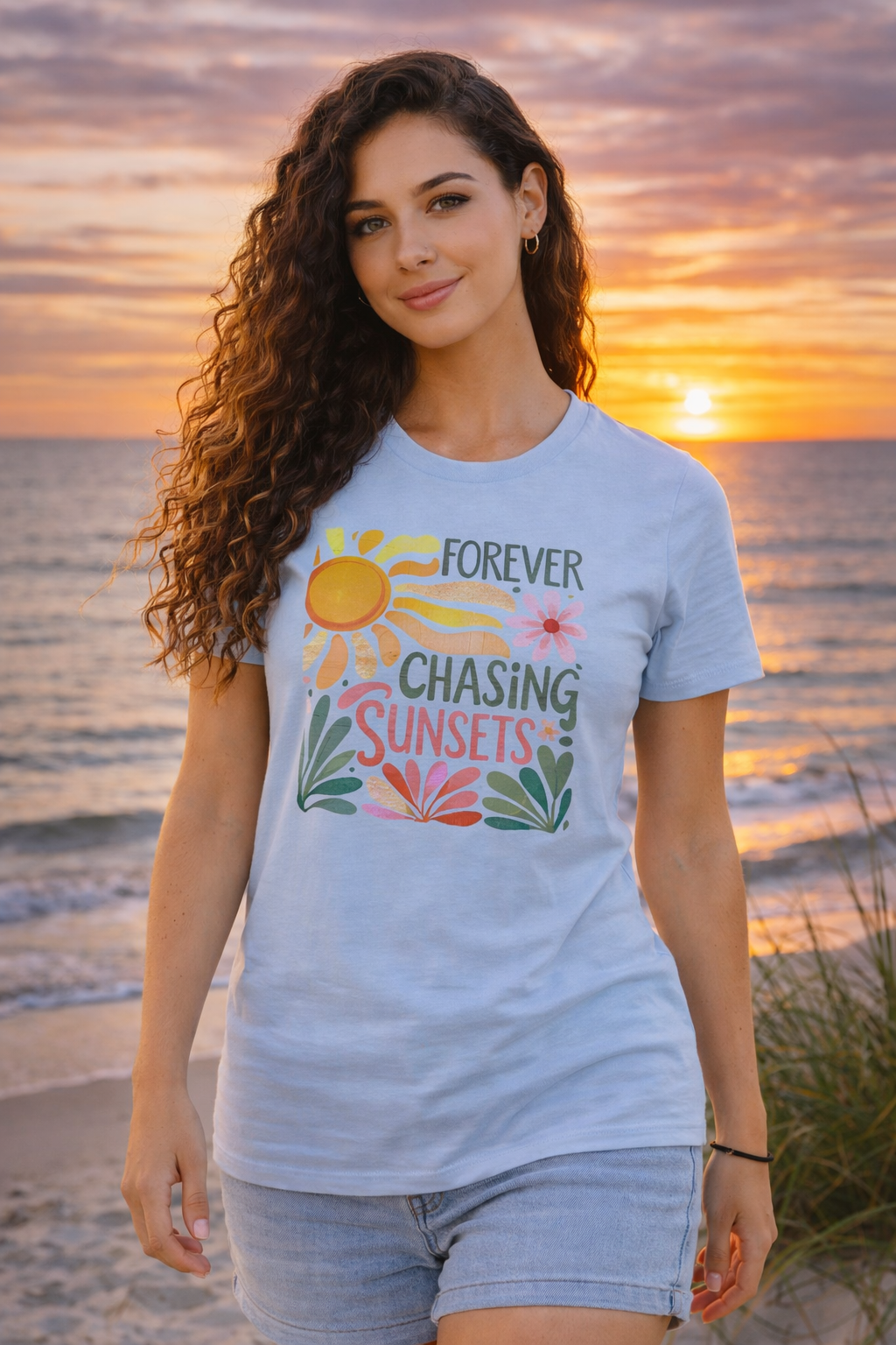 Forever Chasing Sunsets Women's Graphic Tee